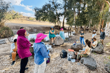 מדריכות רשות הניקוז יצאו להשתלמות מקצועית בנחל תבור